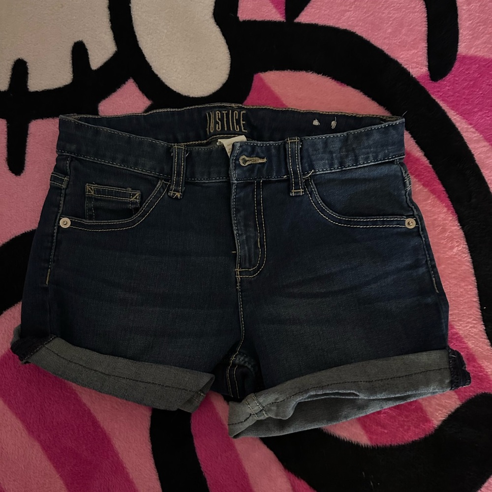 justice kids jean shorts